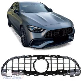   Mercedes Benz C-osztály W206 2021- AMG LINE lakkozott fekete hűtőrács Panamerica AMG GT GTR  stílusban Minőségi termék