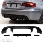 BMW E92/E93 M-Performance M-es hátsó lökhárító fényes fekete  diffúzor toldat