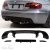 BMW E92/E93 M-Performance M-es hátsó lökhárító fényes fekete  diffúzor toldat