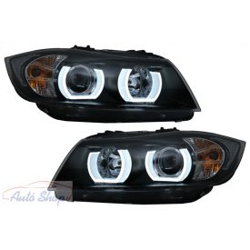   BMW E90/E91 2005.03-2008.08 Fekete 3D-s U-TÍPUS HID H7 Első Lámpa