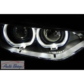 BMW F30 F31 Angel Eyes LED DRL Fekete Fényszóró  pár