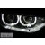BMW F30 F31 Angel Eyes LED DRL Fekete Fényszóró  pár