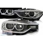 BMW F30 F31 Angel Eyes LED DRL Fekete Fényszóró  pár