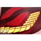 BMW F30 Pre LCI és LCI (2011-2019) F35 F80 OLED Red Clear, dinamikus szekvenciális kanyarodó lámpával . M4 Desing