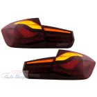 BMW F30 Pre LCI és LCI (2011-2019) F35 F80 OLED Red Clear, dinamikus szekvenciális kanyarodó lámpával . M4 Desing