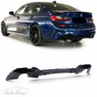 BMW G20/G21 M-packet hátsó lökhárítóba M-Performance stílusú lakkozott fekete műanyag diffúzor kétoldali 1csöves