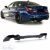 BMW G20/G21 M-packet hátsó lökhárítóba M-Performance stílusú lakkozott fekete műanyag diffúzor kétoldali 1csöves