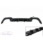 BMW G20/G21 M-packet hátsó lökhárítóba M-Performance stílusú lakkozott fekete műanyag diffúzor kétoldali 2 csöves