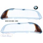 BMW E39 ELSŐ LÁMPA BÚRA SZETT SÁRGA INDEXES 2000-2003 , lámpabúra fényszóró búra Minőségi termék