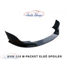 BMW E60 M-Packet Fényes fekete első lökhárító koptató spoiler