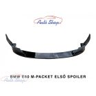 BMW E60 M-Packet Fényes fekete első lökhárító koptató spoiler