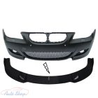 BMW E60 E61 M5 Style  Fényes fekete első lökhárító koptató spoiler Lippe Toldat 