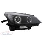 BMW E60 , E61 2008-2010 Fekete CCFL ANGEL EYES LED , Xenon Első Lámpa Pár F10 Optik