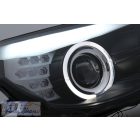 BMW E60 , E61 2003-2007 Fekete CCFL ANGEL EYES LED , Xenon Első Lámpa Pár F10 Optik