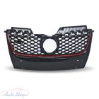 VW Golf V , 5  Jetta GTI hűtőrács  fekete méhsejt háló, Piros körvonal  1K1853653BRO