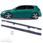 Volkswagen Golf 7 2012-2020  3 & 5- Ajtós oldalsó küszöbspoiler szett matt/fekete, PP műanyag
