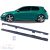 Volkswagen Golf 7 2012-2020  3 & 5- Ajtós oldalsó küszöbspoiler szett matt/fekete, PP műanyag