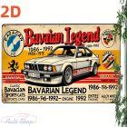 BMW Legend BMW FALI FÉMPLAKÁT FÉM TÁBLA 20X30CM   BMW szerelmeseinek, Autórajóngóknak Klasszikus Autó Illusztrációval