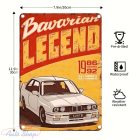 BMW Legend BMW FALI FÉMPLAKÁT FÉM TÁBLA 30X20CM   BMW szerelmeseinek, Autórajóngóknak Klasszikus Autó Illusztrációval