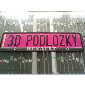   RENAULT  3D rendszámtábla tartó , Rendszámtábla keret , Rendszámtáblatartó