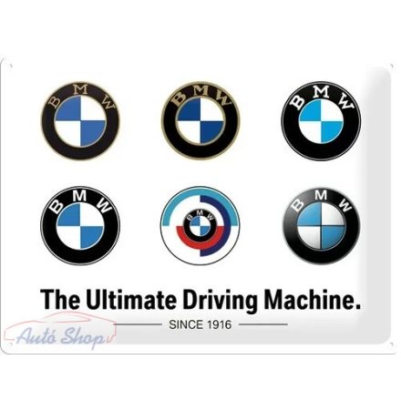 BMW The Ultimate Driving Machine BMW - Garázstábla Fémplakát Fém Tábla 40 x 30 cm