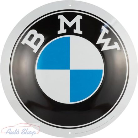 BMW Nostalgic Art 25101 BMW - Garázstábla Fémplakát Fém Tábla 35 cm BMW FÉM KÖR TÁBLA BMW szerelmeseinek, Autórajóngóknak