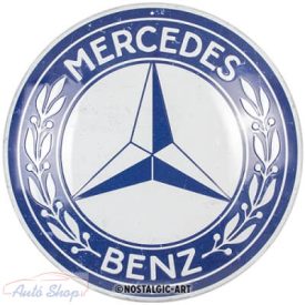   MERCEDES BENZ Nostalgic Art 25105 MERCEDES BENZ - Garázstábla Fémplakát Fém Tábla 35 cm FÉM KÖR TÁBLA MERCEDES BENZ szerelmeseinek, Autórajóngóknak