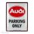 Audi Parking Only Nostalgic Art 26169- fémplakát fém tábla (30x40cm) Audi szerelmeseinek, Autórajóngóknak