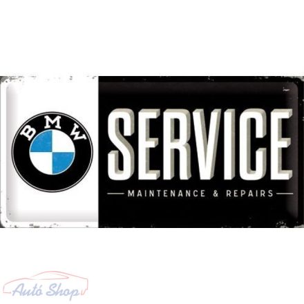 BMW Service fémplakát  BMW - Garázstábla Fémplakát Fém Tábla 50 x 25 cm