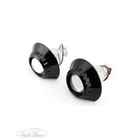   BMW E46 ZKW 2 db Fekete Lencse takaró díszkészlet Lámpa alkatrész Minőségi termék