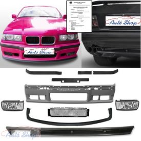   BMW E36  M3 M-TECH ELSŐ LÖKHÁRITÓ SZETT + KÖDLÁMPA SZETT + HÁTSÓ DIFUZOR 
