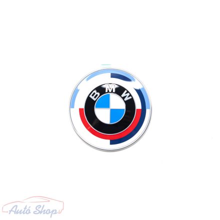 Gyári BMW 50 Yahre 82mm-es motorháztető - csomagtartó embléma 51148087194