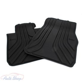   Gyári BMW F20 F21 F22 F23 F87 Allweather tépőzáras fekete első gumiszőnyeg szett 51472210208