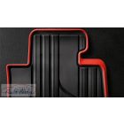 Gyári BMW F30 F31 F34 F80 Allweather tépőzáras fekete-piros "sport" első gumiszőnyeg szett 51472219800