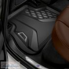 Gyári BMW G05 X5 G06 X6 G07 X7 Allweather tépőzáras fekete hátsó gumiszőnyeg szett 51472458552