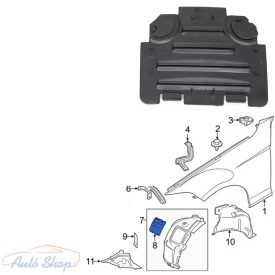   BMW E90 E91 ÚJ bal első dobbetét burkolat ajtó takaró szervízalkatrész 51717143849