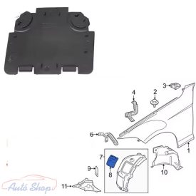   BMW E90 E91 ÚJ jobb első dobbetét burkolat ajtó takaró szervízalkatrész 51717143850