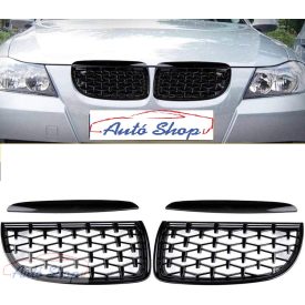   BMW E90,E91 FÉNYES FEKETE DIAMOND STYLE HÜTŐRÁCS VESE  2005-2009