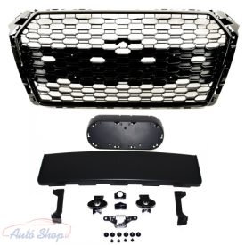   AUDI A4 B9 8W 2015-2019 lakkozott fekete RS stílusú hűtőrács