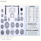 Féknyereg összenyomó készlet 22 db-os tárcsafék-szerszámkészlet – Nehézgépészeti szénacél dugattyús féknyereg-kompresszor és visszatekerő készlet fékbetét cseréhez