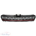 VW Volkswagen Golf VII GTI stílusú lakkozott fényes fekete hűtőrács piros csíkkal