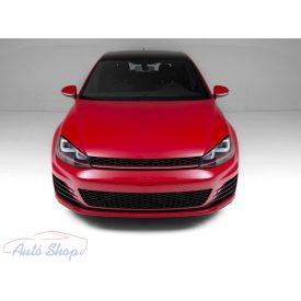   VW Volkswagen Golf VII GTI stílusú lakkozott fényes fekete hűtőrács piros csíkkal