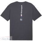 BMW M-Motorsport  MMS ESSENTIALS+ Sötétszürke kerek nyakú pamutpóló  62750606