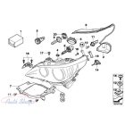 BMW E60/E61 EREDETI XENON N/S Kiváló minőségű jobb oldali fényszoró fedél , sapka , 2003-2007 , 63116933240