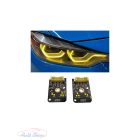 BMW G30 G31 G32 F90 M5  CSL style DRL borostyánsárga led szett , 2017-2020 63117214939, 63117214940 , 2017-2020 