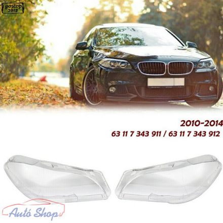 BMW F10,F11,F18 ELSŐ FÉNYSZORÓ LÁMPA BÚRA SZETT  2010-2017 ,  lámpabúra fényszóró búra Minőségi termék