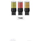 7443 W21-5W  Canbus led izzó pár Piros