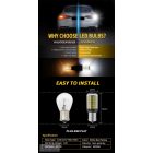 7443 W21-5W  Canbus led izzó pár Piros