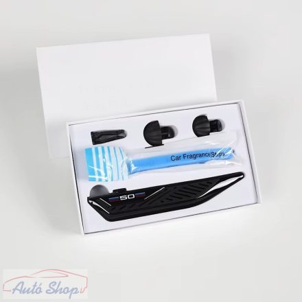 BMW 50. évfordulós autóillatosító valódi természetes  Air Car utastér illatosító légfrissítő készlet tartó + 1 DB Starter Kit 83125A7DC78