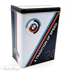   BMW MOTORSPORT " A TRADITION OF SPEED "  fém doboz tároló tárolódoboz BMW szerelmeseinek, Autórajóngóknak